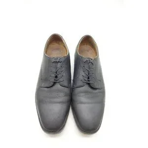 Polo Ralph Lauren Domenick Black Leather Lace Up Oxfords Shoes Men\'s 8.5 D Ralph Lauren Black Wingtip Dress Shoes Oxford Lace Made In  main image 3